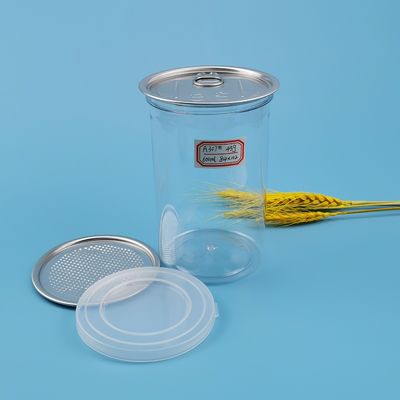 пластиковая чокнутая легкая открытая консервная банка еды 0.6l прозрачная 43G