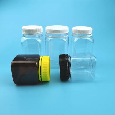 еда медицины 320ml пластиковая раздражает квадратную бутылку ЛЮБИМЦА меда с крышкой трамбовки очевидной