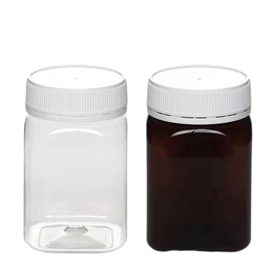 Еда 320ml BPA свободная пластиковая раздражает безвоздушную квадратную бутылку меда с крышкой