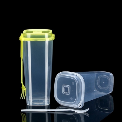 Чашки квадрата устранимые пластиковые с логотипом чашки чая пузыря крышек 22oz изготовленным на заказ