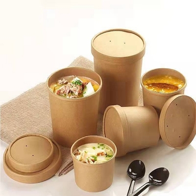 Контейнер супа качества еды бумажный с упаковкой супа плошки для супа крышки