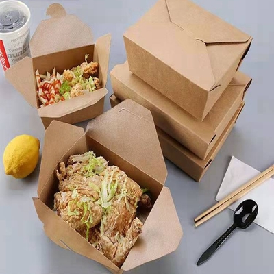 Оптовый бумажный ресторан принимает вне еду коробки для того чтобы пойти контейнер
