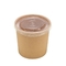 Устранимый шар чашки супа Kraft бумажный с бумажной крышкой принимает прочь обед пакуя Takeout коробку