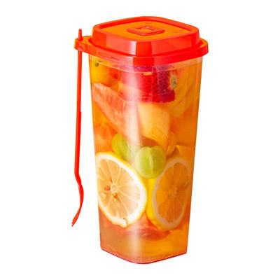 Чашки PP пузыря квадрата 24Oz 500ml Boba пластиковые одностеночные